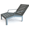 Chaise longue en acier galvanisé, parfaite pour se détendre confortablement dans votre jardin ou sur votre terrasse.