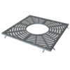 Grille d'arbre en acier galvanisé, protège le système racinaire tout en permettant la circulation de l'eau et de l'air.