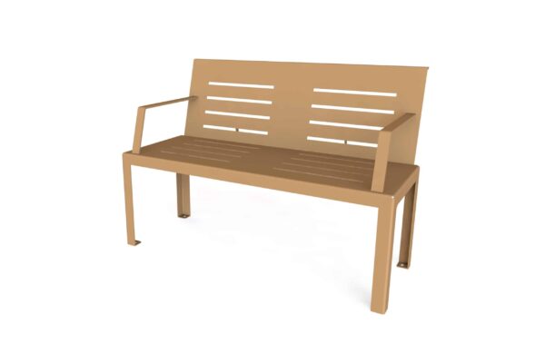 Banc 2 places en acier galvanisé, parfait pour aménager confortablement vos espaces extérieurs.