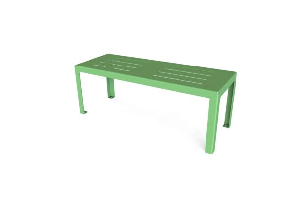 Banquette 2 places en acier galvanisé, durable et résistante aux intempéries pour les espaces extérieurs.