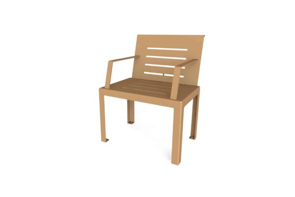 Fauteuil en acier galvanisé, idéal pour créer un coin confortable et élégant dans votre jardin ou sur votre terrasse.