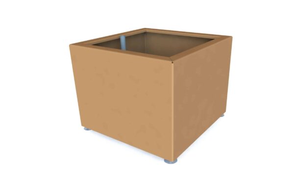 Jardinière en acier galvanisé résistante aux intempéries, parfaite pour embellir jardins et terrasses.