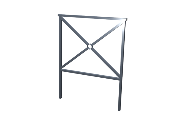 Barrières croix de Saint André en acier galvanisé, idéales pour sécuriser les zones piétonnes et ajouter une touche décorative moderne à votre environnement urbain.
