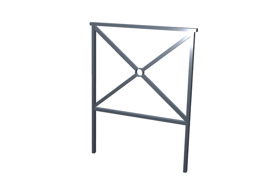 Barrières croix de Saint André en acier galvanisé, idéales pour sécuriser les zones piétonnes et ajouter une touche décorative moderne à votre environnement urbain.