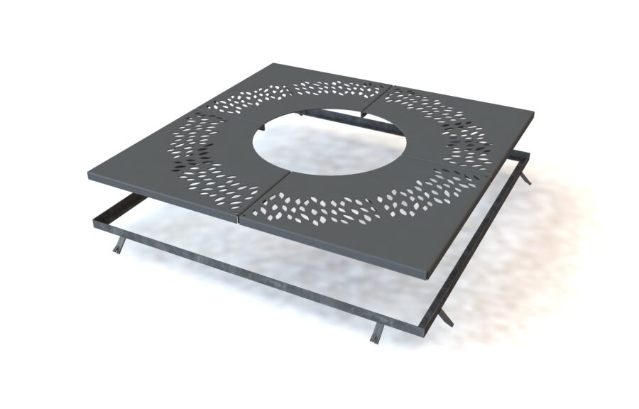 grille d'arbre dans son cadre