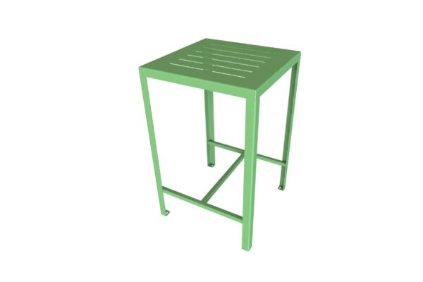 Table snack en acier galvanisé, idéale pour aménager efficacement vos espaces extérieurs avec style et praticité.